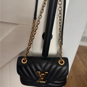 Louis Vuitton Black and Gold Quilted Shoulder Bag